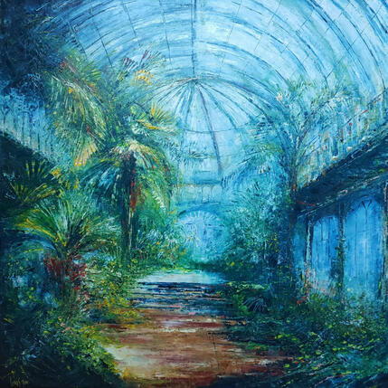 Peinture Jardin d'orient par Levesque Emmanuelle | Tableau  Huile