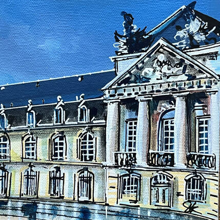 Gemälde Palais des Ducs et des États de Bourgogne à Dijon von Touras Sophie-Kim | Gemälde Realismus Öl Architektur, Landschaften, Urban