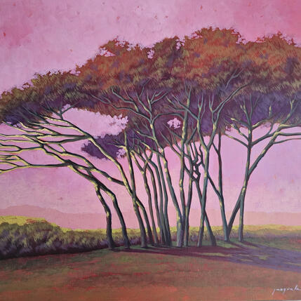 Painting Voyage by Pasquale | Painting Figurative Acrylic Architecture, Landscapes, Nature