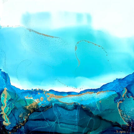 Gemälde 1805 Poésie marine von Depaire Silvia | Gemälde Abstrakt Acryl Landschaften, Marine, Minimalistisch, Pop-Ikonen