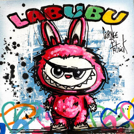 Peinture I love LABUBU par Cornée Patrick | Tableau Pop-art Graffiti, Huile Enfant, Icones Pop, Mode