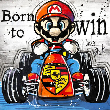 Painting Mario Kart Porsche by Cornée Patrick | Painting Pop-art Graffiti, Oil Child, Pop icons, Sport