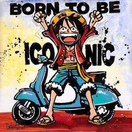 Painting Luffy, born to be iconic by Cornée Patrick | Painting Pop-art Graffiti, Oil Child, Cinema, Pop icons