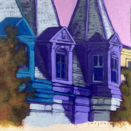 Painting Square Saint Louis - Montréal by Pasquale | Painting