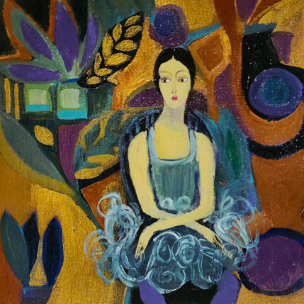 Peinture Pause fleurie par Sundblad Silvina | Tableau