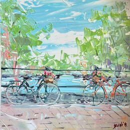 Painting the gentle rush by Rodrigues Bené | Painting Figurative Acrylic Urban