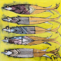 Gemälde Sardines, anisées von Colombo Cécile | Gemälde