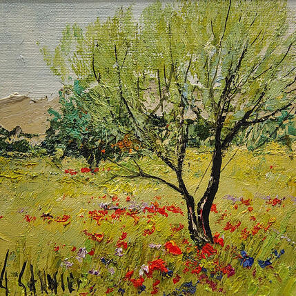 Pintura Paysage de Provence au printemps por Sannier Daniel | Pintura