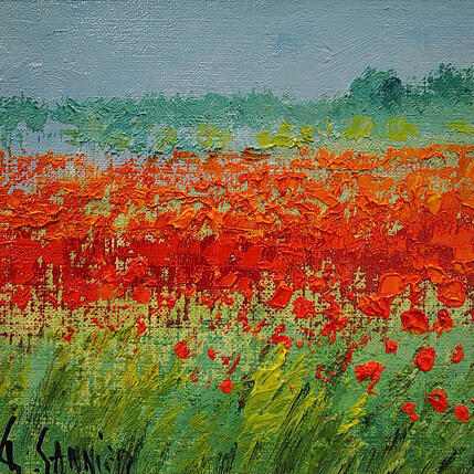 Pintura Coquelicots por Sannier Daniel | Pintura