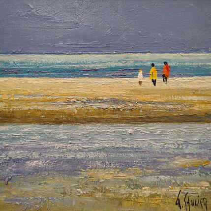 Painting Ballade en Baie de Somme by Sannier Daniel | Painting Impressionism Oil Landscapes, Pop icons