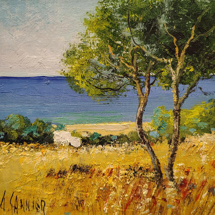Painting Les pins à Paros by Sannier Daniel | Painting Impressionism Oil Landscapes, Pop icons