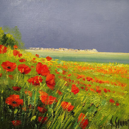 Painting En Baie de Somme, ciel d'orage by Sannier Daniel | Painting Impressionism Oil Landscapes