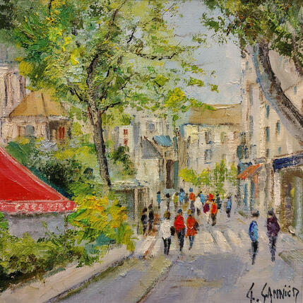Painting Rue de Paris by Sannier Daniel | Painting Impressionism Oil Landscapes