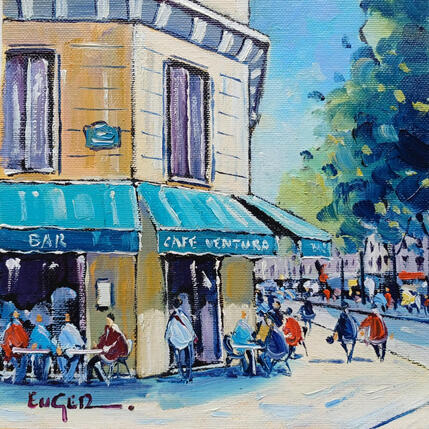 Painting TERRASSE RUE DES MARTYRS A PARIS by Euger | Painting