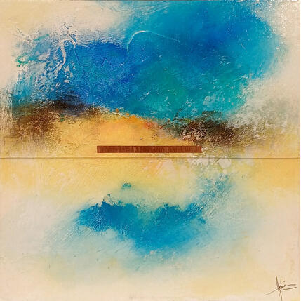 Peinture Abstraction #4692 par Hévin Christian | Tableau Abstrait Acrylique, Huile, Pastel Minimaliste