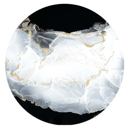 Gemälde 3255 Cloud dancer von Depaire Silvia | Gemälde Abstrakt Acryl Marine, Minimalistisch, Schwarz & Weiß