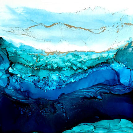 Peinture 3246 Poésie givrée par Depaire Silvia | Tableau Abstrait Acrylique