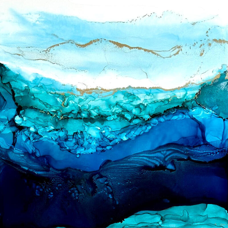 Peinture 3246 Poésie givrée par Depaire Silvia | Tableau Abstrait Acrylique