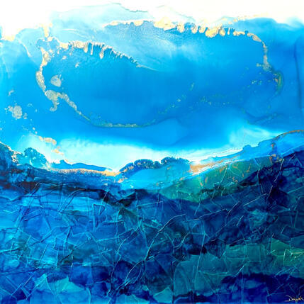 Gemälde 2923 Poésie marine von Depaire Silvia | Gemälde Abstrakt Acryl Landschaften, Marine, Minimalistisch