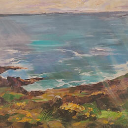 Painting Mer en bretagne by Novokhatska Olga | Painting Figurative Acrylic, Oil Urban