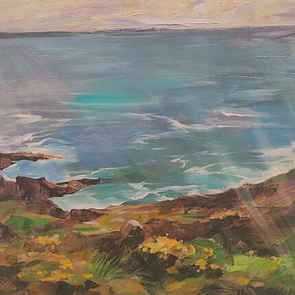 Painting Mer en bretagne by Novokhatska Olga | Painting Figurative Acrylic, Oil Urban
