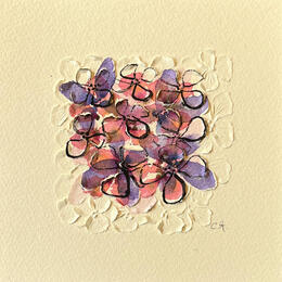 Painting Violetta by Caitrin Alexandre | Painting Figurative Ink, Watercolor Minimalist, Nature