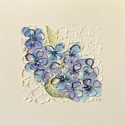 Gemälde Beautensia Dali von Caitrin Alexandre | Gemälde Figurativ Aquarell, Tinte Minimalistisch, Natur, Pop-Ikonen