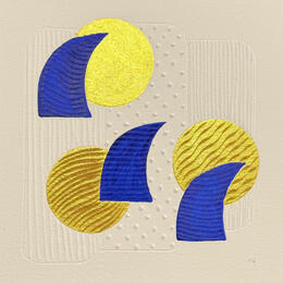 Painting Trois ailerons au soleil by Caitrin Alexandre | Painting