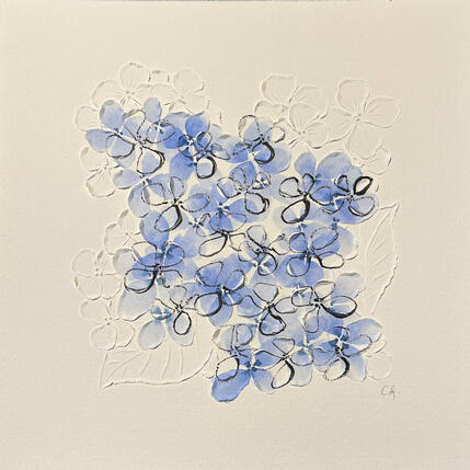 Gemälde Nadesiko von Caitrin Alexandre | Gemälde Figurativ Aquarell, Tinte Minimalistisch