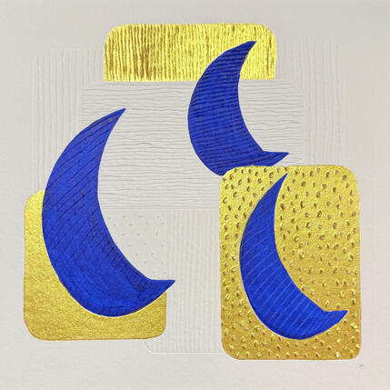 Painting Régate aux voiles bleues by Caitrin Alexandre | Painting