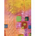 Painting La Cité Perdue by Caitrin Alexandre | Painting Abstract Minimalist Acrylic Gold leaf