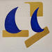 Painting Vagues d’hivers by Caitrin Alexandre | Painting Abstract Minimalist Acrylic Gold leaf