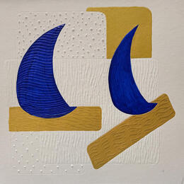 Painting Vagues d’hivers by Caitrin Alexandre | Painting