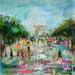 Peinture Les Champs Élysées par Solveiga | Tableau Acrylique