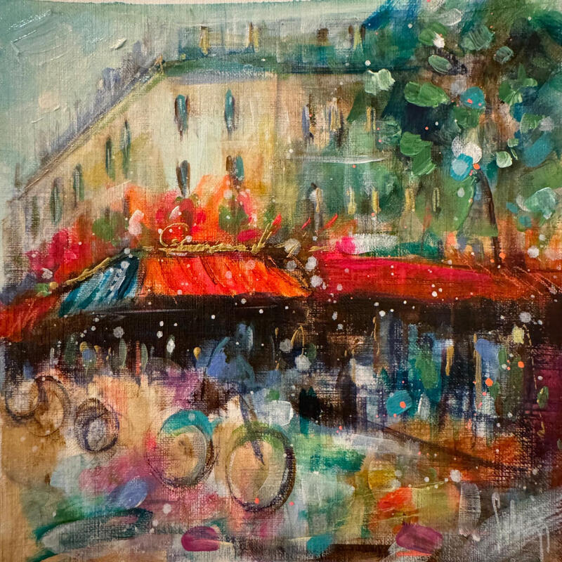 Gemälde Dimanche à Paris von Solveiga | Gemälde Acryl