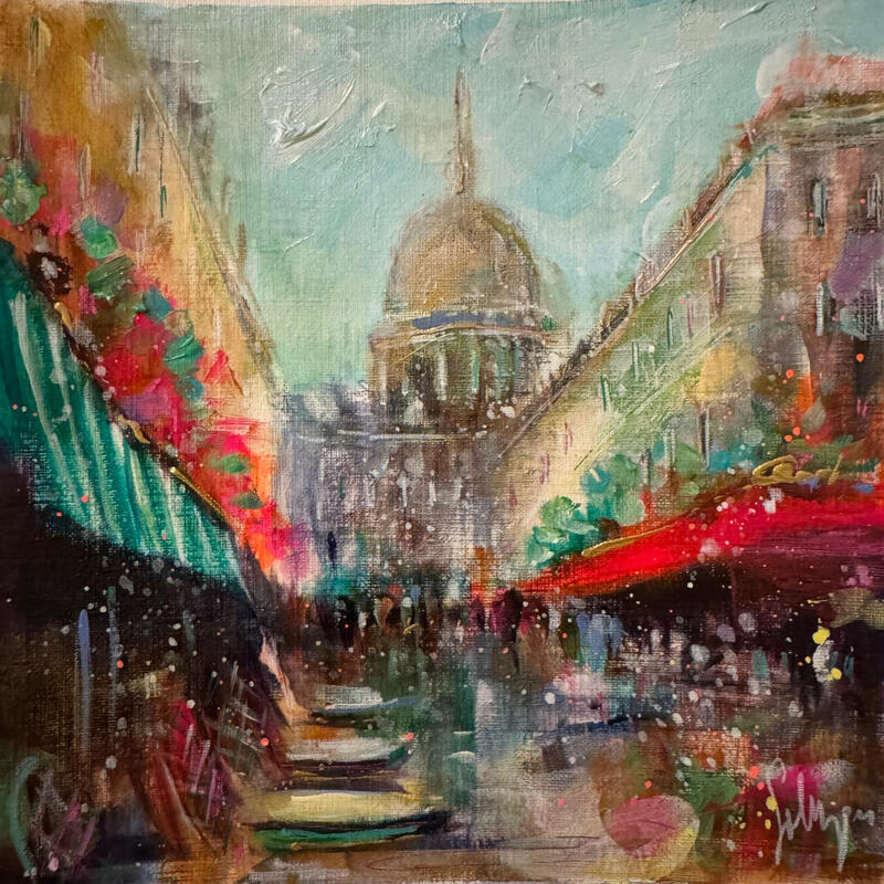 Gemälde Ambiance parisienne von Solveiga | Gemälde Acryl