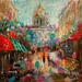 Gemälde Summer day in Paris von Solveiga | Gemälde Acryl