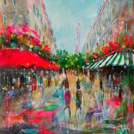 Pintura Walking in Paris  por Solveiga | Pintura