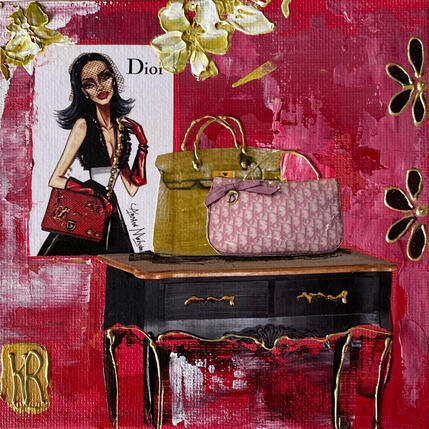 Pintura Ma rose por Romanelli Karine | Pintura