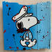 Peinture F1 Snoopy marin par Marie G. | Tableau Pop-art Icones Pop Bois Acrylique Collage