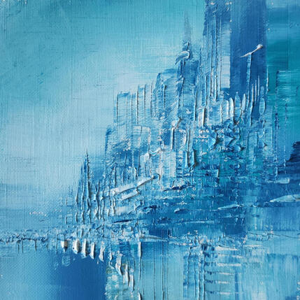 Peinture Tout bleu par Levesque Emmanuelle | Tableau Huile