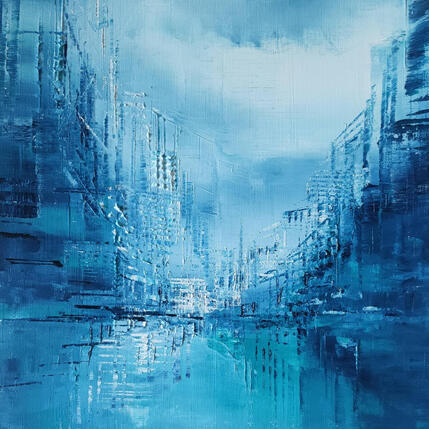Peinture Rêve de glace par Levesque Emmanuelle | Tableau Huile