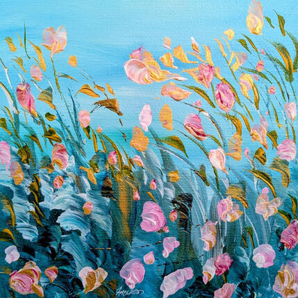 Pintura Hautes herbes dorées  por Amblard Florence | Pintura