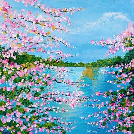 Pintura Fleurs de cerisier  por Amblard Florence | Pintura
