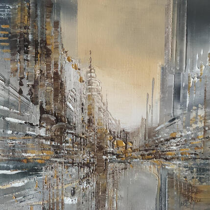 Painting Rue de Paris by Levesque Emmanuelle | Painting Oil Pop icons