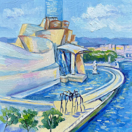 Painting Harmonie des formes by Kochevykh Yulia | Painting Figurative Oil Architecture, Landscapes, Urban