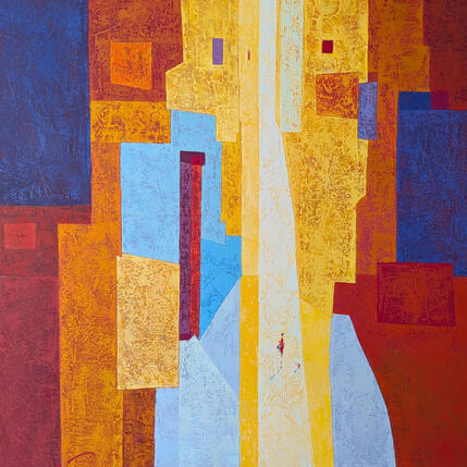 Painting C'est merveilleux by Tomàs | Painting Abstract Oil Life style, Society, Urban