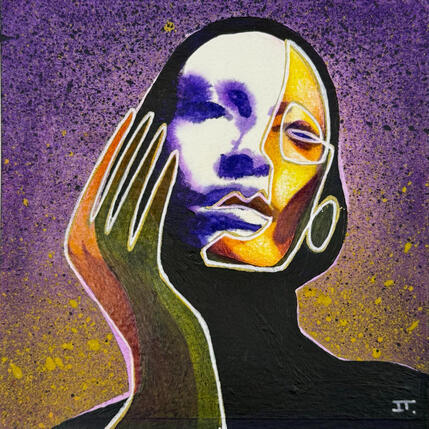 Peinture Pensées par Detovart | Tableau