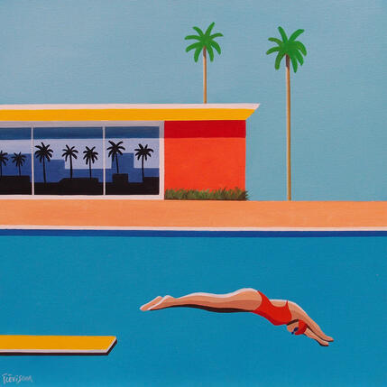 Painting California pool by Trevisan Carlo | Painting