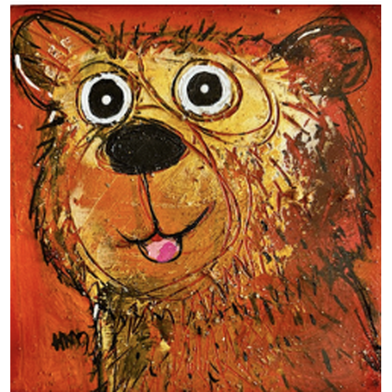 Painting Heureux by Maury Hervé | Painting Raw art Animals